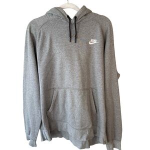 Nike Heather Gray Hoodie Size L Casual Streetwear Athleisure Minimalist